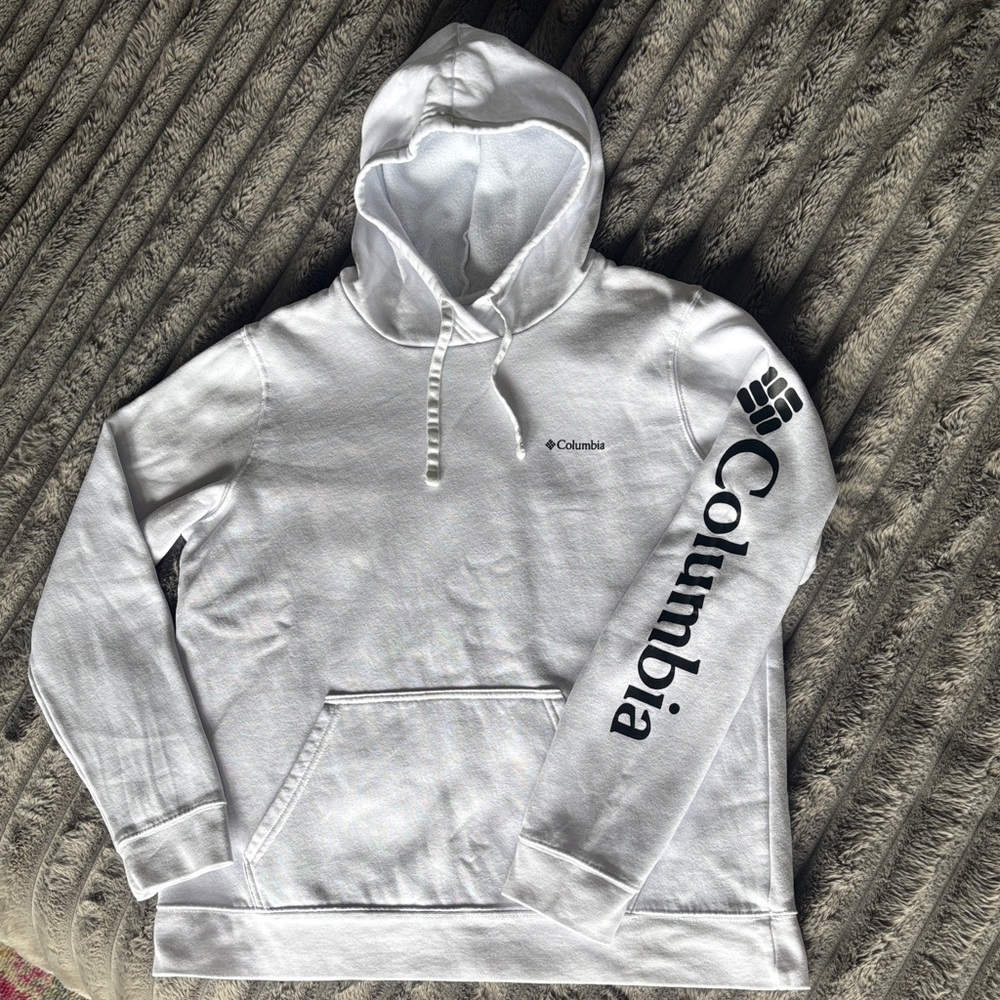 Men's Columbia Viewmont Il Logo Graphic Hoodie XL White